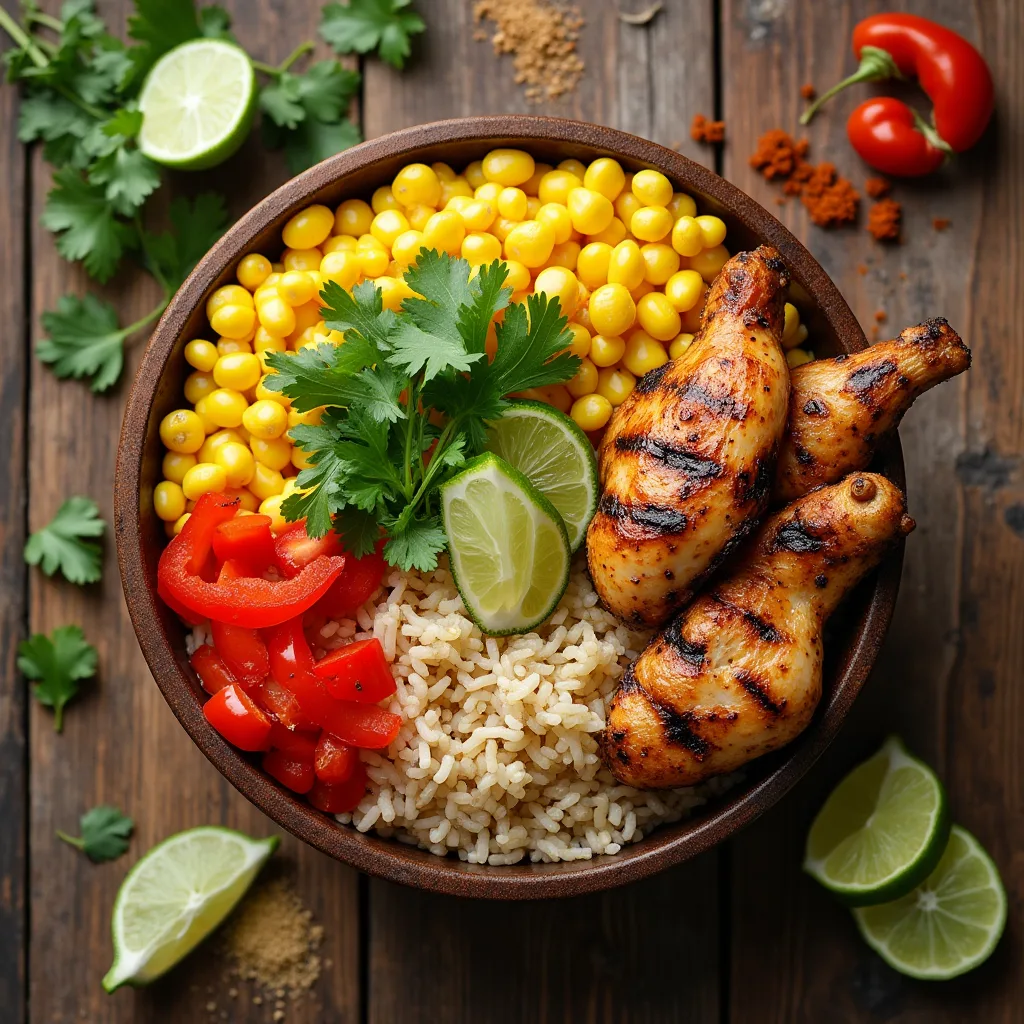 Street Corn Chicken Rice Bowl