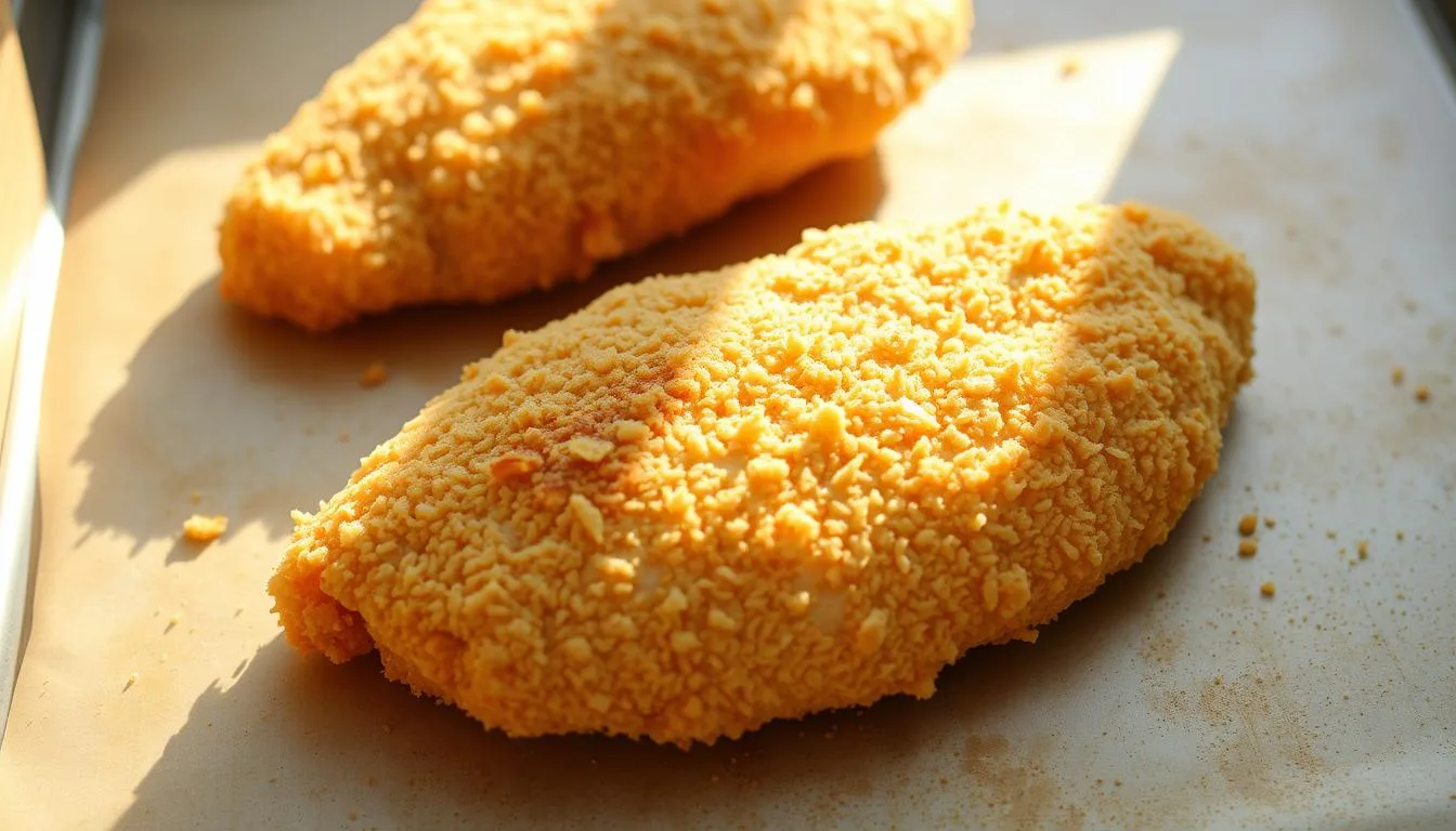 breaded chicken breast in oven
