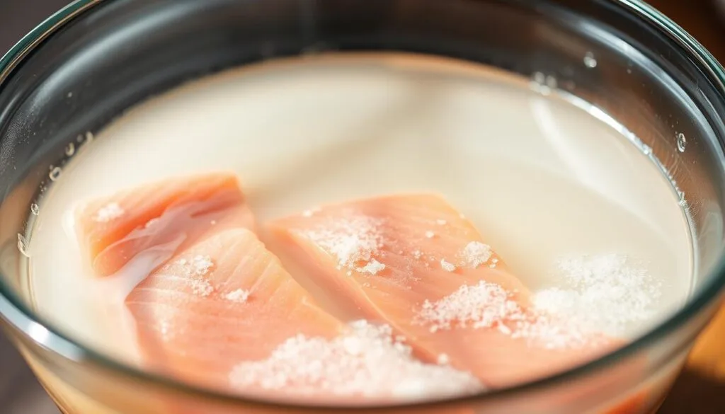Salmon brining process Salmon brining process
